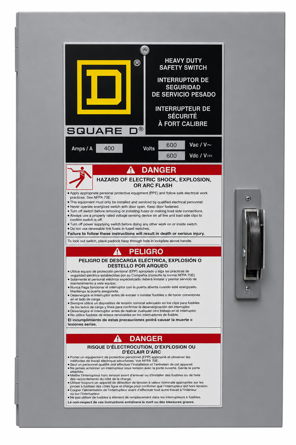 Producto eléctrico industrial Grupo HMR